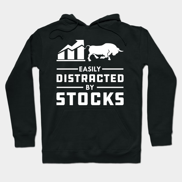 Stock Trader - Easily distracted by stocks Hoodie by KC Happy Shop